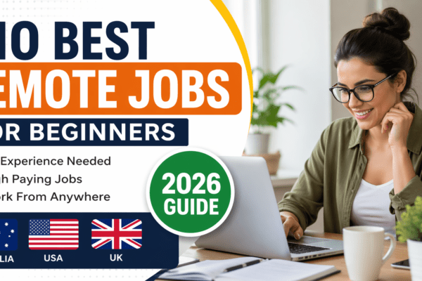 Remote jobs in Australia work from home setup laptop freelancer